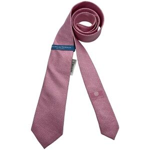 👍HAINES & BONNER Pink Geometric Silk DESIGNER Tie HANDMADE